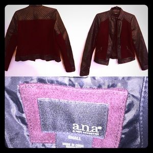 Burgundy & Leather Jacket
